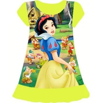 Dívčí noční košilky s krátkým rukávem, Disney motivy Motiv: Sněhurka, žlutá, Velikost: XL/7-8T