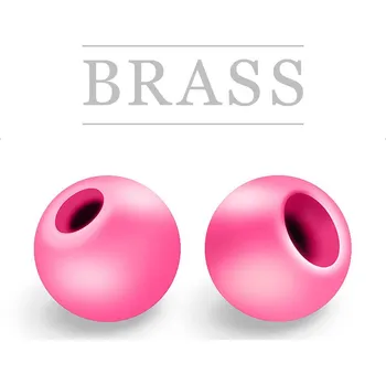 Brass Beads - klasické mosazné hlavičky Fluo Light Pink 3,8mm
