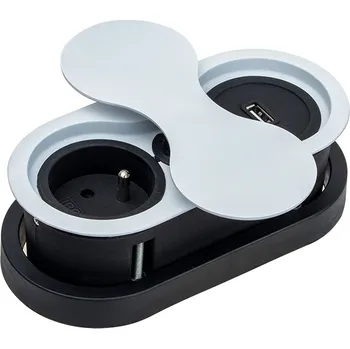 Elektrická zásuvka Design Light Elektro zásuvka EIGHT bílá 1 x 230V + 1 x USB