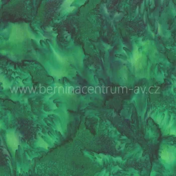 Hoffman 3018-362 bali batika zelená bavlněná látka patchwork