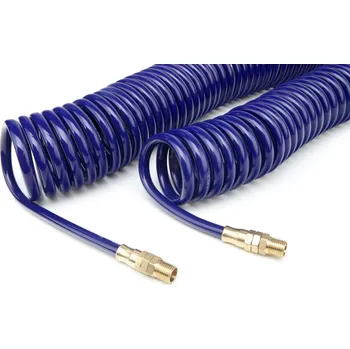 Příslušenství ke kompresoru Hadice pro stlačený vzduch spirálová osazená, 8 bar, 7.5 m (TrueTech)