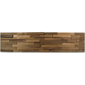 Obklad SPLITT MINI WOOD, DUB TERMO, 8 řad, štípaný obklad (790 x 180 mm)