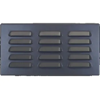 Větrací mřížka Ventilační mřížka kovová 260x140 mm antracit ŠZ 26x14