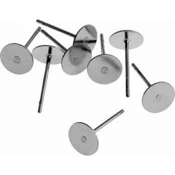 Materiál na výrobu šperku Puzeta s ploškou z nerezové oceli 10mm (300 ks)