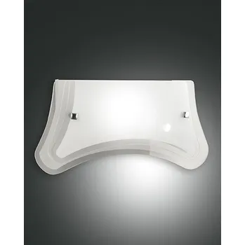 Nástěnné svítidlo Fabas 3113-21-102 Milton, nástěnné svítidlo z ohnutého skla, 1x60W, 37x19cm