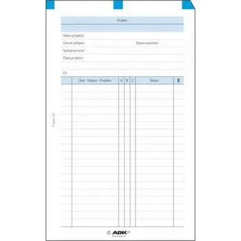 Diář Náplň do diáře ADK A7 projekt formulář