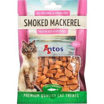 Pamlsek pro kočku Antos Cat treats s uzenou makrelou 50g