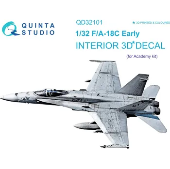 Plastikový model Quinta studio 1/32 F/A-18? Early 3D-Print&col. Interior (ACAD)