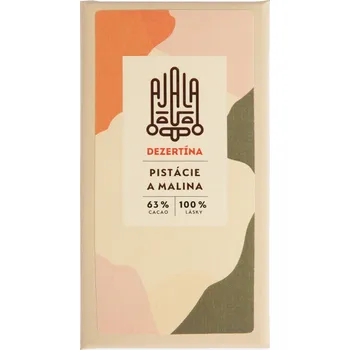 Čokoláda Ajala Dezertina pistácie a malina 63 % BIO 45 g