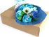 Koupelová pěna Ancient Wisdom Mýdlová kytice v krabici modrá