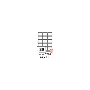 Samolepící etiketa Samolepící etikety 64x21mm bílé 100 listů R0ECO.7001A