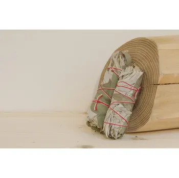 Čajovna Šalvěj Bílá + Eukalyptus (Kalifornie), vykuřovací svazek Mini - 10 cm, zvýhodněná sada 2 kusů