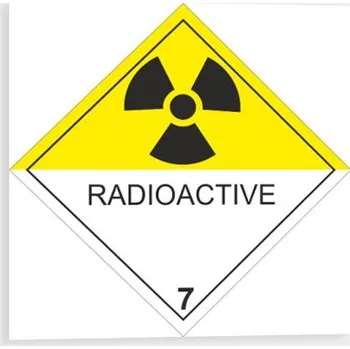 Radioaktivní látky č. 7D Samolepka 100 x 100 mm tl. 0.1 mm - Kód: 02946