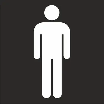 Kancelářské potřeby Šablona Toalety Muži Plast 470 x 470 mm tl. 0.5 mm - Kód: 16662