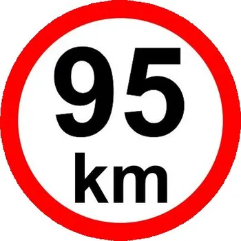 Dopravní značení Omezení rychlosti – 95 km/hod Samolepka ∅ 200 mm - Kód: 03717