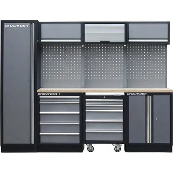 Procarosa® Sestava dílenského nábytku Procarosa PROFI M-I Pracovní deska: dřevěná