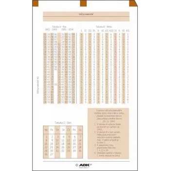 Diář Náplň do diáře ADK A5 věčný kalendář formulář