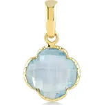 Lillian Vassago Zlatý přívěsek s topazem Sky Blue LLV22-GP052YT