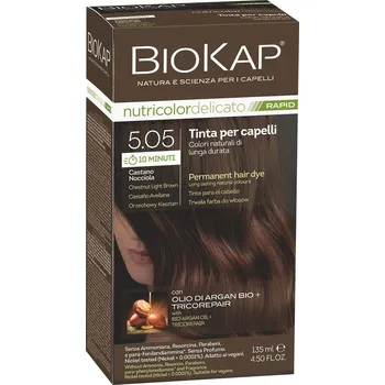 Biosline Biokap Nutricolor Delicato Rapid 135 ml, 5.05 kaštanově oříšková