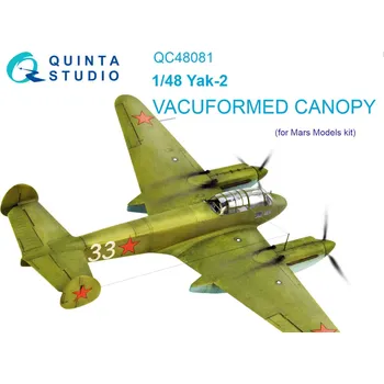 Plastikový model Quinta studio 1/48 Vacu canopy for Yak-2 (MARS)