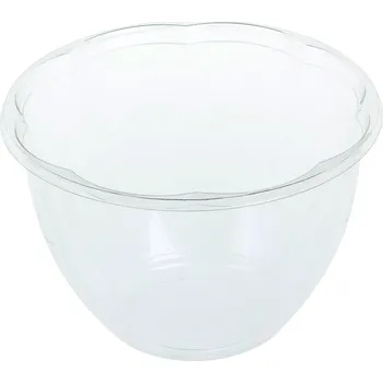 Jednorázové nádobí naturesse Miska na salát | 1 400ml | Transparentní | Kompostovatelné | Z PLA Balení: 50 Ks