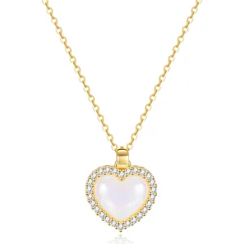 Přívěsek Dámský náhrdelník zlaté srdce