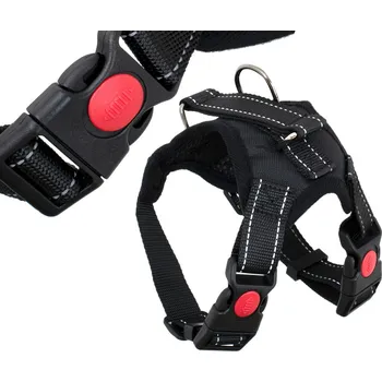 Postroj pro psa KIK KX5623 Reflexní postroj pro psy, vel. M - černý
