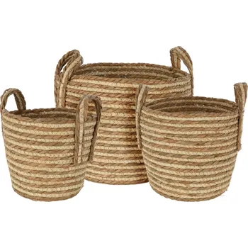 Úložný box Sada dekoračních košíků Almonte 3 ks, hnědá