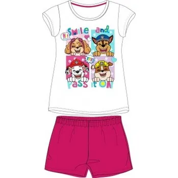 Dívčí pyžamo E plus M - Letní dívčí bavlněné pyžamo Tlapková patrola - Paw Patrol - růžové 98