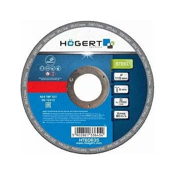 Brusný kotouč Brusný kotouč na kov Högert, 115x6mm, 1ks HT6D635_1ks