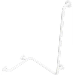 HELP: Madlo do sprchy s hladkou svislou opěrou pravé, bílé s krytkou