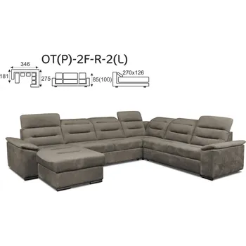 Sedací souprava MEBLOSOFT Sektorová sedací souprava EXCLUSIV OT+2F+R+2