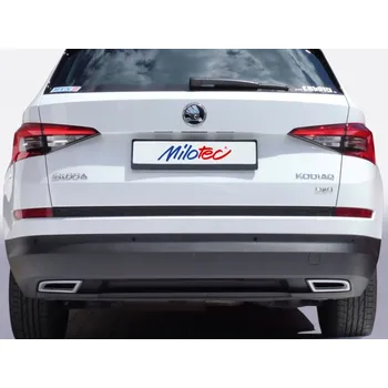 Koncovka výfuku Dummy - koncovky výfuku Škoda Kodiaq 2016- Alu Brush | Milotec