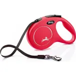 FLEXI Samonavíjecí vodítko New Classic červené M 5m páska