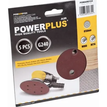 Brusný kotouč PowerPlus POWAIR0124 - 5x brusný disk prům.150 G240
