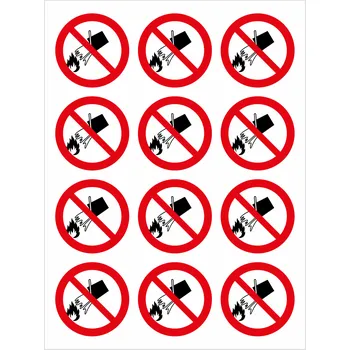 Značení Nehaste vodou ISO 7010 samolepící vinylová fólie 50 mm aršík 12 ks
