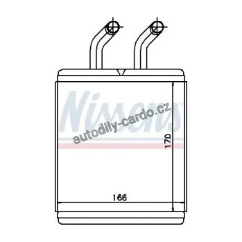 Chladič motoru Výměník tepla NISSENS 77526