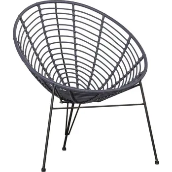 WOOOD Inkoustově modré kovové zahradní křeslo Jenny