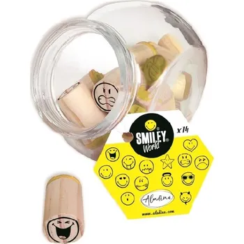 Dětské razítko AladinE Stampo Bocal 14 ks smajlíci