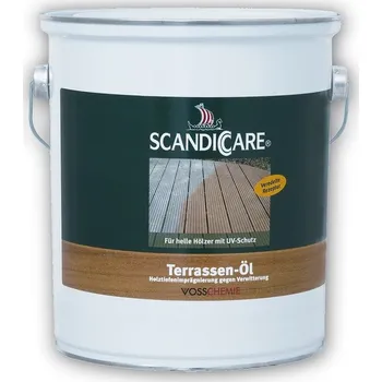 Olej na dřevo 1 l Scandiccare terasový olej (TERRASSEN-ÖL) (Bezbarvý olej na dřevěné terasy s UV ochranou)