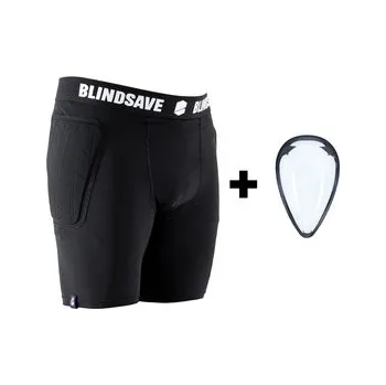 BlindSave Goalie shorts+cup Kraťasy se suspenzorem a polstrování kyčlí S, černá