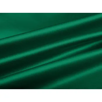 Látka polyesterový satén LUX-012 Zelená - šířka 150 cm