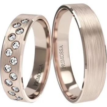 Prsten Primossa Snubní prsteny Primossa, růžové zlato - vzor č. 1182 Dámský prsten: 49 mm, Pánský prsten: 70mm