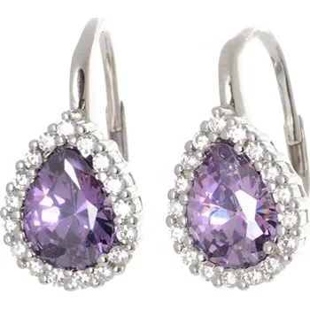 Náušnice Dámské stříbrné naušnice se zirkony STNAU1200F