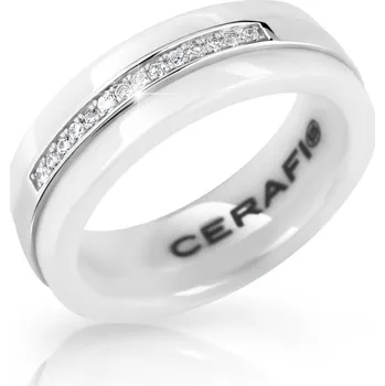 Prsten Cerafi Keramický prsten se zirkony Eternitá 902 Velikost: 52