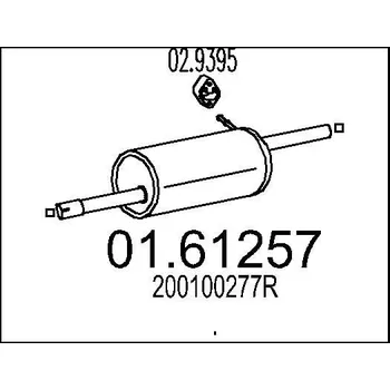 Tlumič výfuku Zadní tlumič výfuku MTS 01.61257