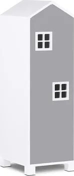 Dětská skříň Konsimo Mirum 40 x 126 x 45 cm bílá/šedá