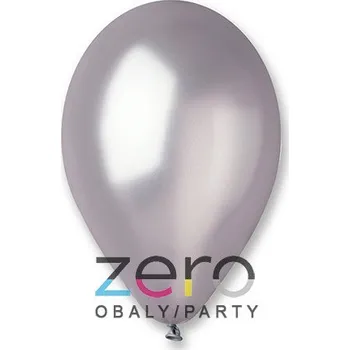 Balónek Balónky nafukovací pr. 26 cm, 20 ks (metal) - stříbrné