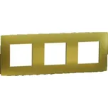 Unica Studio Metal NU280662M Rámeček trojnásobný, Gold/Černý, Schneider Electric