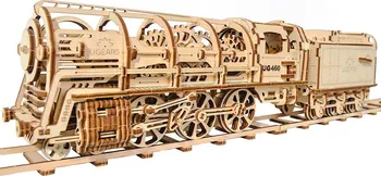 3D puzzle Ugears 3D puzzle Parní lokomotiva s vagónem 443 dílků